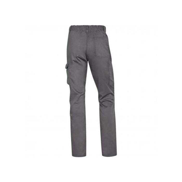 Pantalon De Trabajo Deltaplus Cintura Elastica 5 Bolsillos Color Gris - Negro Talla XS 1