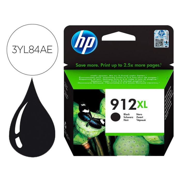 Ink-Jet Hp 912 XL Officejet 8010 - 8020 - 8035 Negro 825 Pag