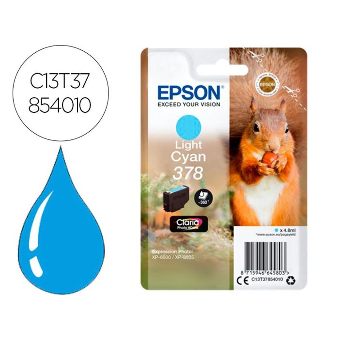 Epson Tinta Cian Claro Xp-8500, 8505, 15000 - Nº 378 cLaria Photo