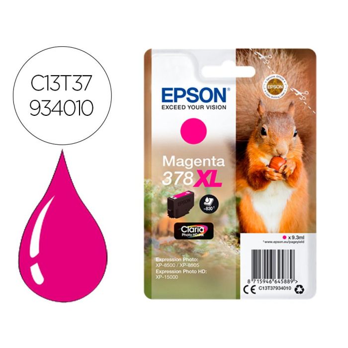 Epson Tinta Magenta Xp-8500, 8505, 15000 - Nº 378XL Claria Photo Hd