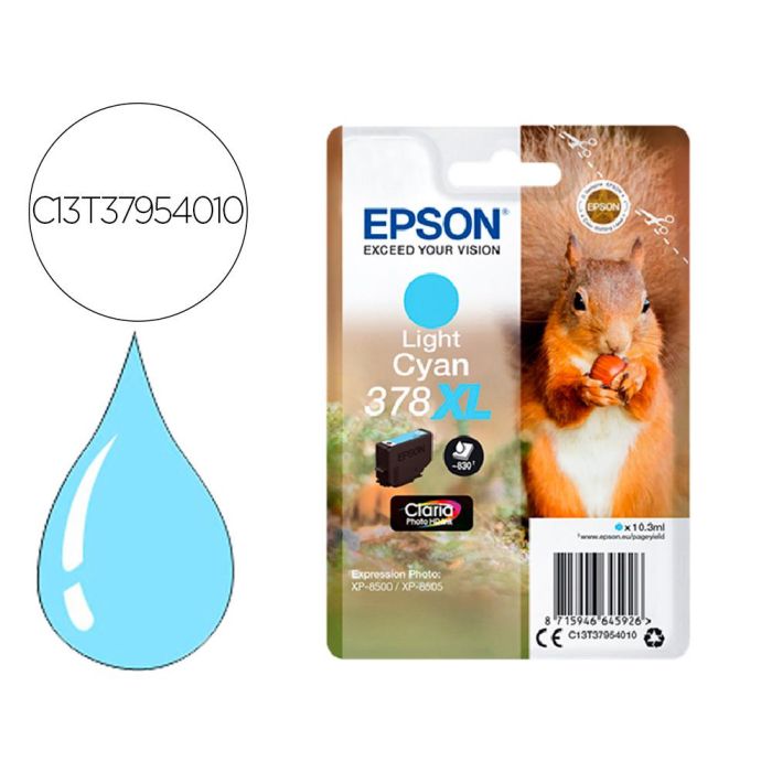 Epson Tinta Cian Claro Xp-8500, 8505, 15000 - Nº 378XL Claria Photo Hd