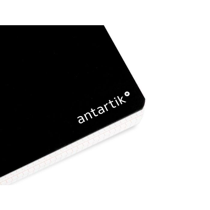 Cuaderno Espiral A4 Antartik Tapa Dura 80H 90 gr Cuadro 4 mm Con Margen Color Negro 3 unidades
