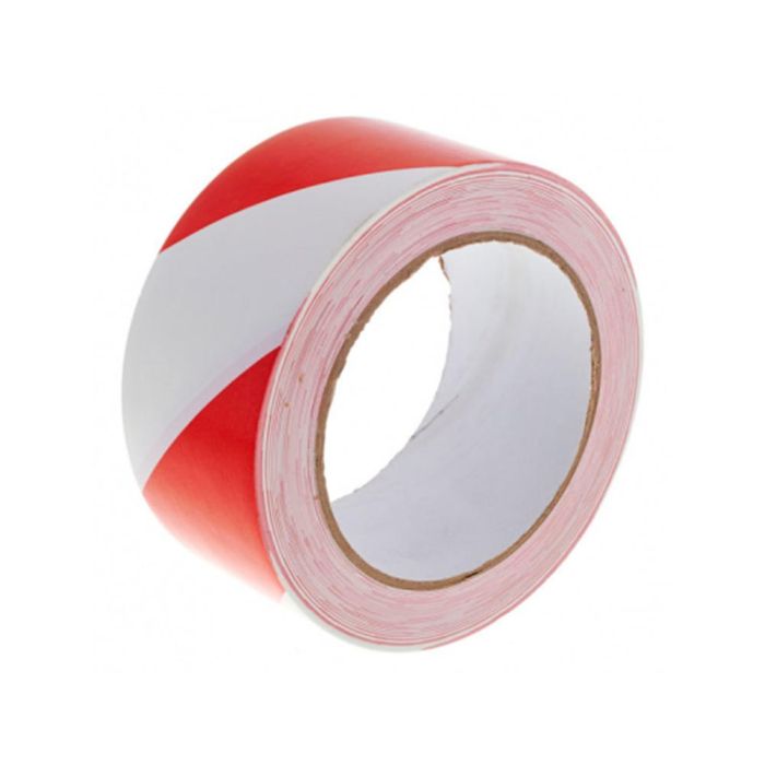 Cinta Adhesiva Q-Connect De Seguridad Rojo Y Blanco 20 Mt X 48 mm 6 unidades 2