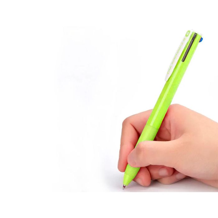 Boligrafo Pilot Super Grip G 4 Colores Retractil Sujecion De Caucho Tinta Base De Aceite Cuerpo Color Verde 12 unidades 3