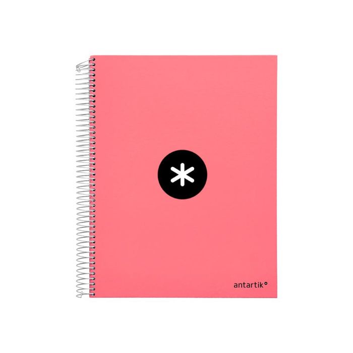 Cuaderno Espiral A4 Micro Antartik Tapa Forrada 120H 100 gr Horizontal 5 Banda4 Taladors Color Coral