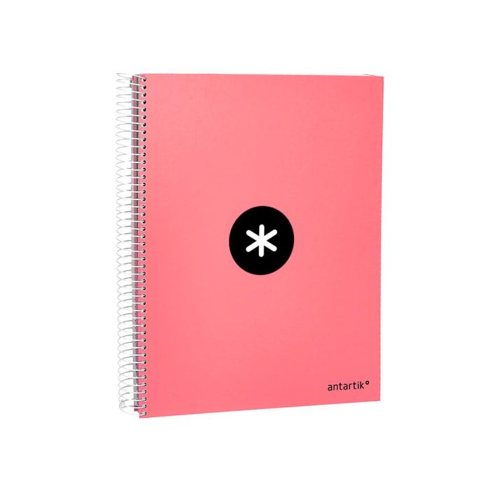 Cuaderno Espiral A4 Micro Antartik Tapa Forrada 120H 90 gr Horizontal 5 Bandas 4 Taladros Color Coral 4