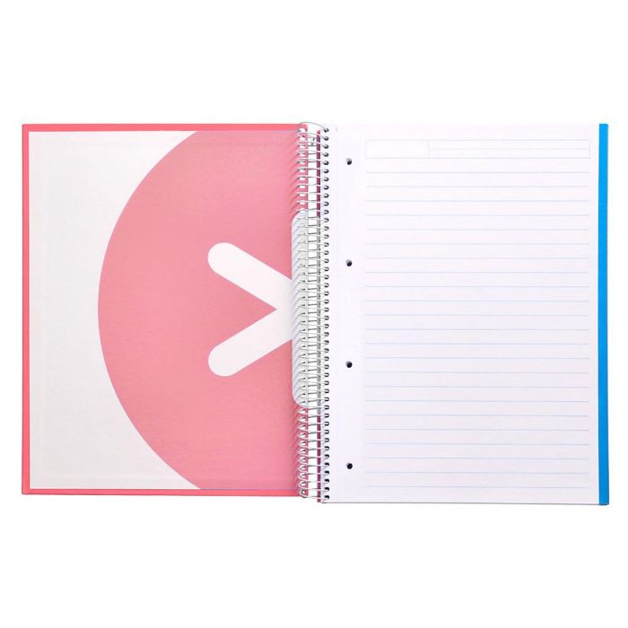 Cuaderno Espiral A4 Micro Antartik Tapa Forrada 120H 90 gr Horizontal 5 Bandas 4 Taladros Color Coral 6