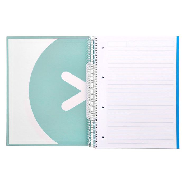 Cuaderno Espiral A4 Micro Antartik Tapa Forrada 120H 90 gr Horizontal 5 Bandas 4 Taladores Color Menta 6