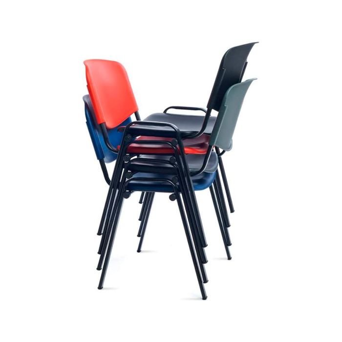 Silla Rocada Confidente Estructura Metalica Respaldo Y Asiento En Polimero Color Azul 4