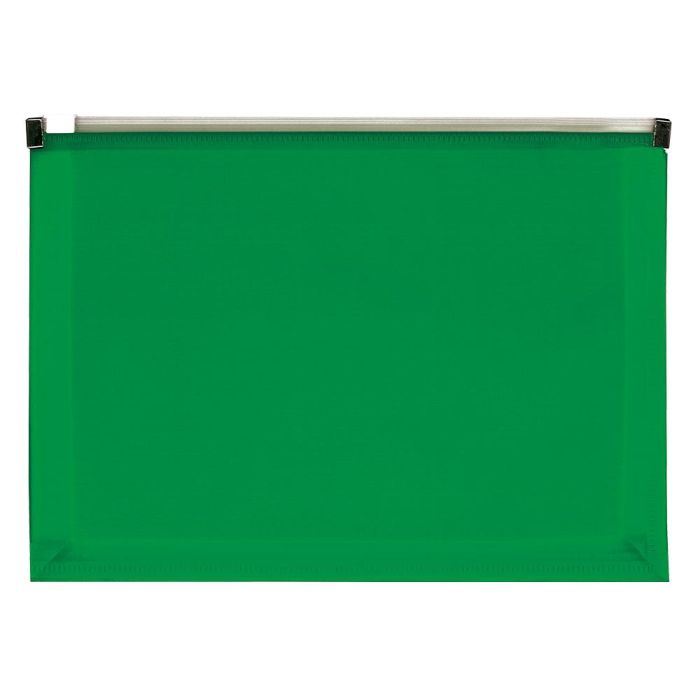 Carpeta Dossier Liderpapel A4 Cierre De Cremallera Verde Translucido 10 unidades 2