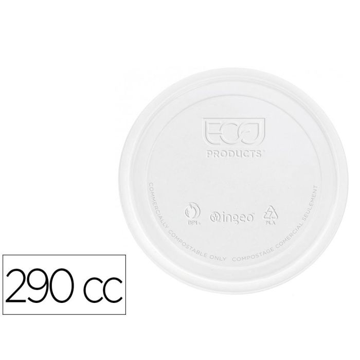 Tapa De Plastico Biodegradable Para Vaso De 290 Cc Paquete De 100 Unidades