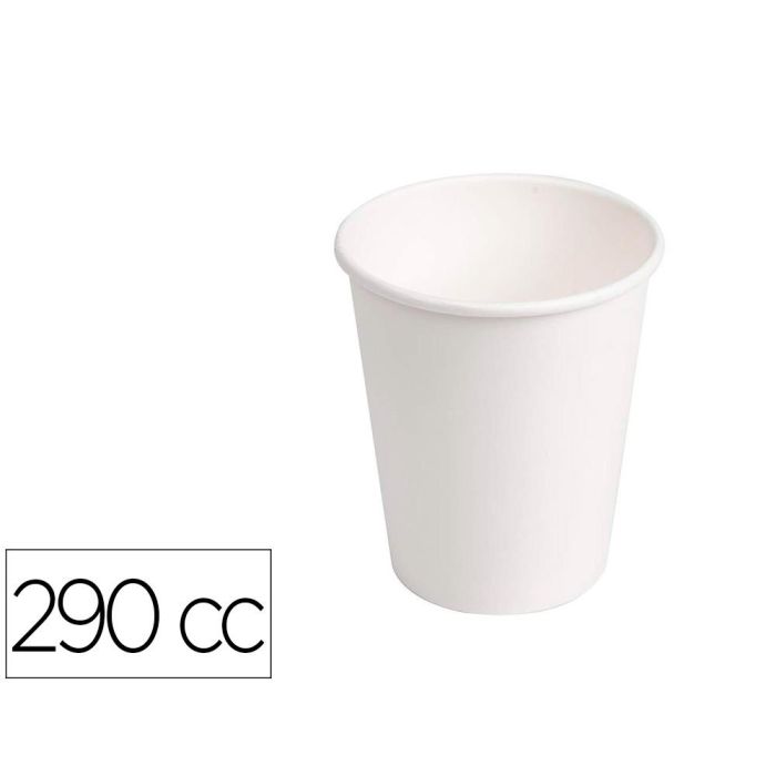 Vaso De Carton Biodegradable Blanco 290 Cc Paquete De 50 Unidades