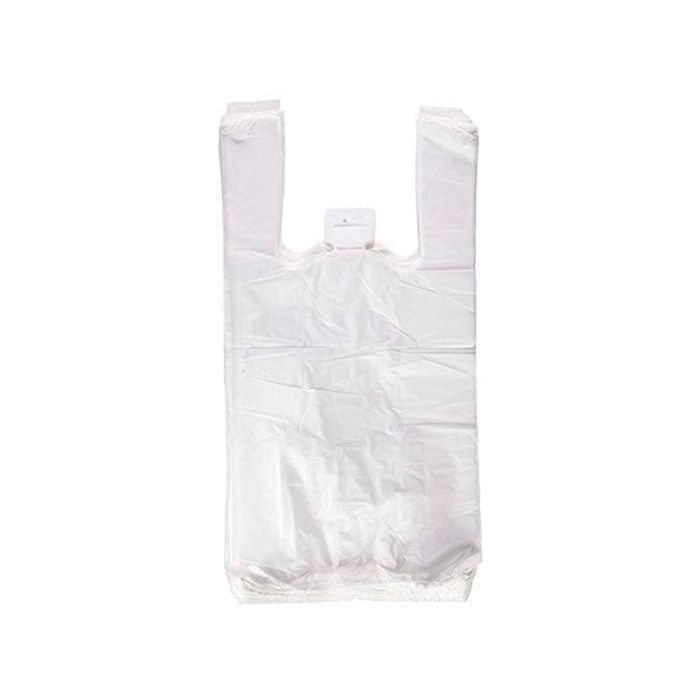 Bolsa Camiseta Reciclada 70% Blanca 50 Mc 42x53 cm Apta Legislacion De Bolsas 2021 120 unidades 2