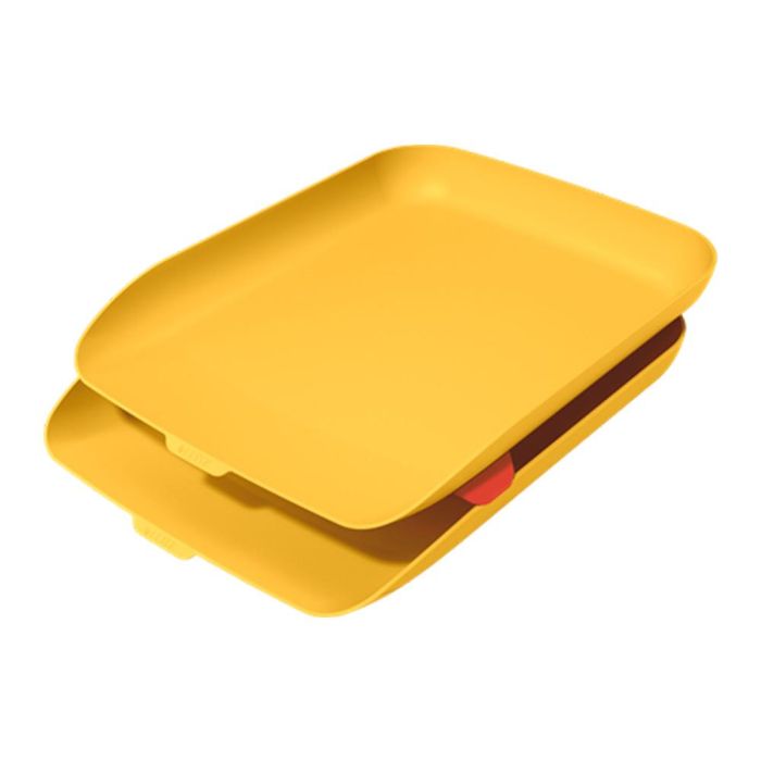 Bandeja Sobremesa Plastico Leitz Cosy Set De 2 Unidades Amarillo 274x81X407 mm