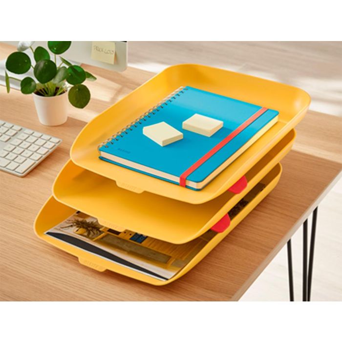 Bandeja Sobremesa Plastico Leitz Cosy Set De 3 Unidades Amarillo 274x120X456 mm 2