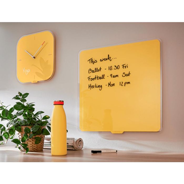 Reloj Leitz Cosy De Pared Silencioso Cristal 30x30 cm Amarillo 6