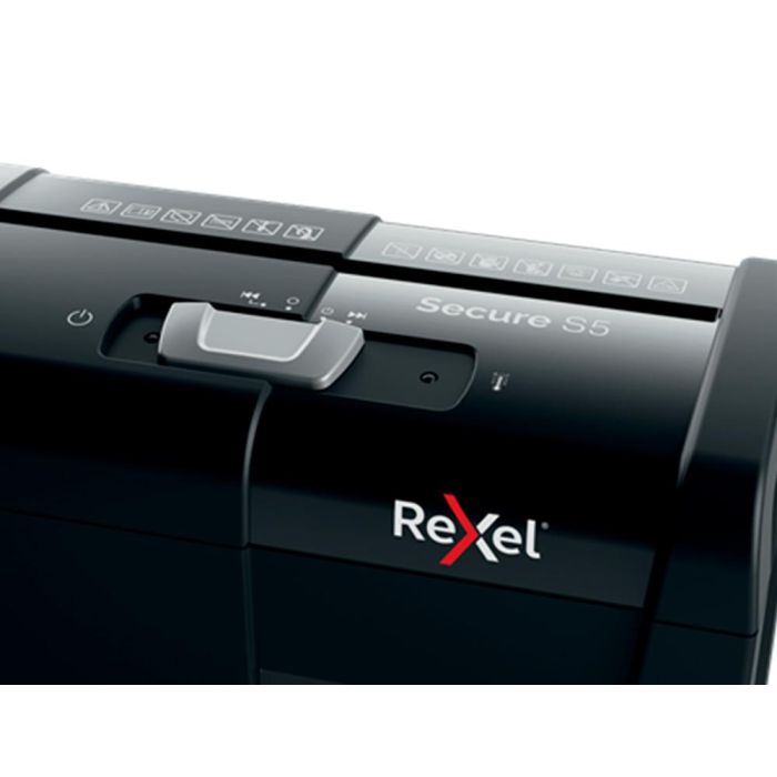 Destructora De Documentos Rexel Secure S5 Eu Capacidad 5 Hojas Grapas Clips Tarjetas Y Cd Papelera 10 L 4