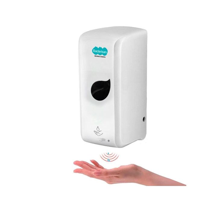 Dispensador Para Gel Y Jabon Bacterisan Para Pared Automatico 800 mL Blanco 125x140X270 mm
