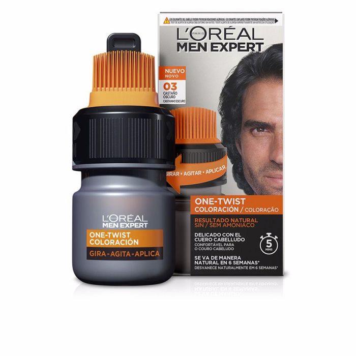 L'Oréal Paris Men Expert One-Twist Hair Color #3-Castaño Oscuro 50 mL