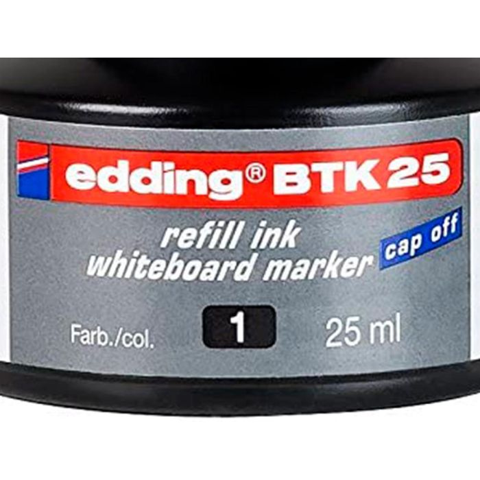 Tinta Rotulador Edding Pizarra Blanca Btk-25 Color Negro Bote 25 mL 2