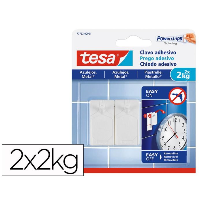 Clavo adhesivo para azulejos hasta 2kg tesa