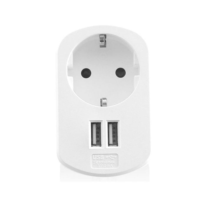 Enchufe Pared con 2 Puertos USB Ewent EW1211 3,1 A