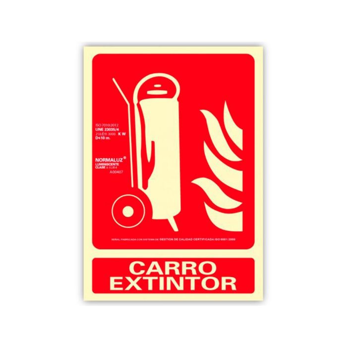 Pictograma Archivo 2000 Carro Extintor Pvc Rojo Luminiscente 210x300 mm 1