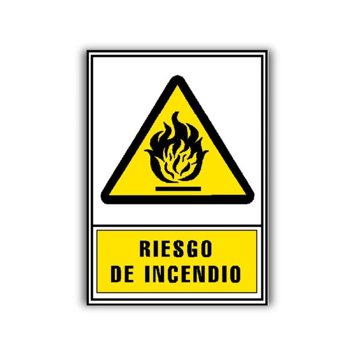 Pictograma Archivo 2000 Riesgo De Incendio Pvc Amarillo Luminiscente 210x297 mm 1