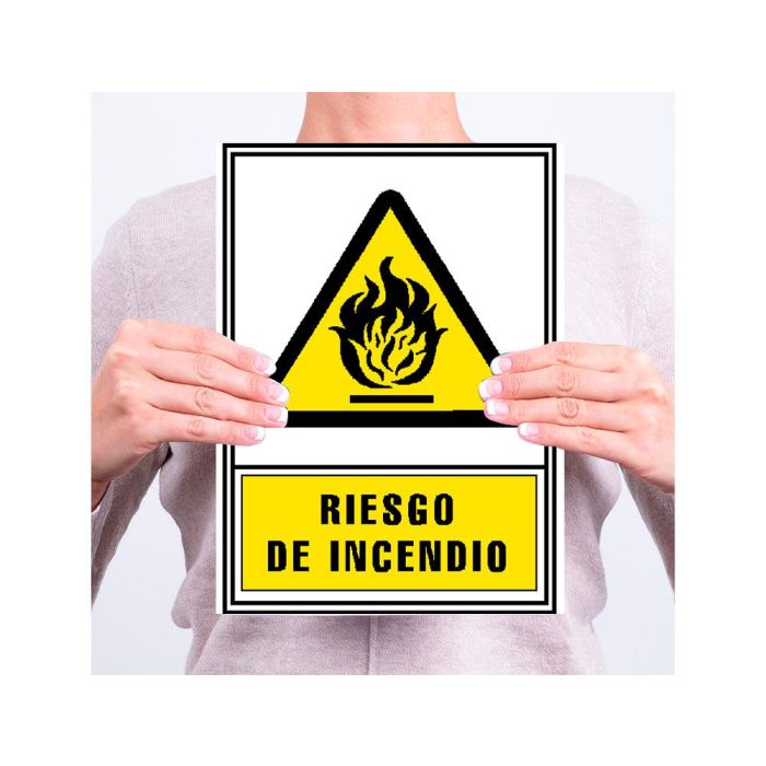 Pictograma Archivo 2000 Riesgo De Incendio Pvc Amarillo Luminiscente 210x297 mm 2