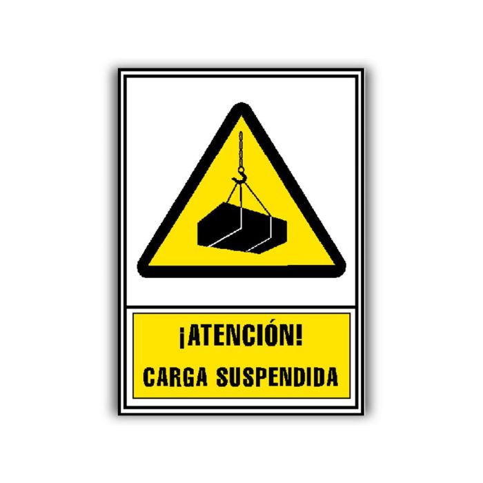 Pictograma Archivo 2000 Atencion Carga Suspendida Pvc Amarillo Luminiscente 210x297 mm 1