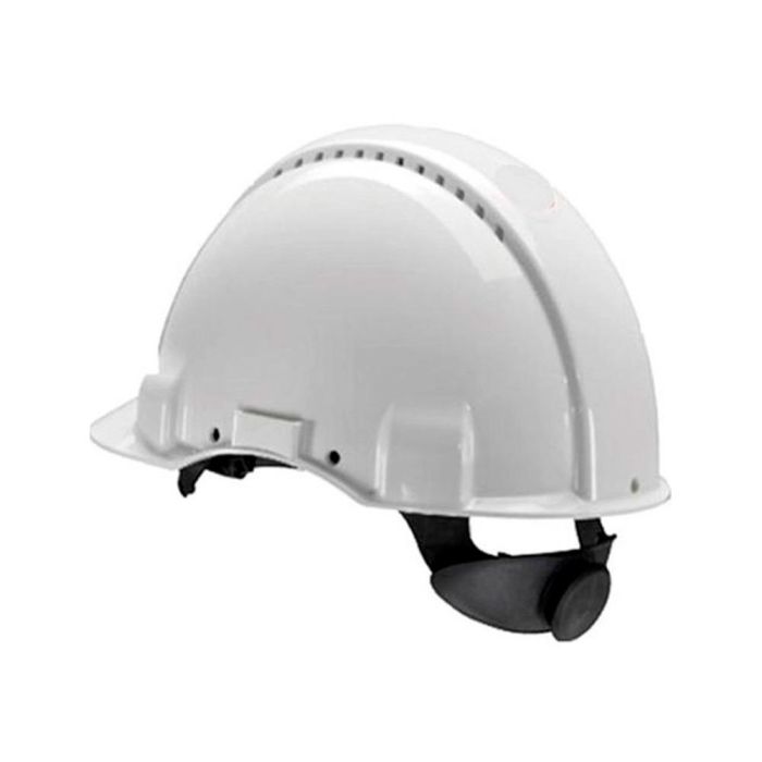 Casco Faru Polietileno Ventilado 6 Puntos Fijacion Ajuste Ruleta Color Blanco 4