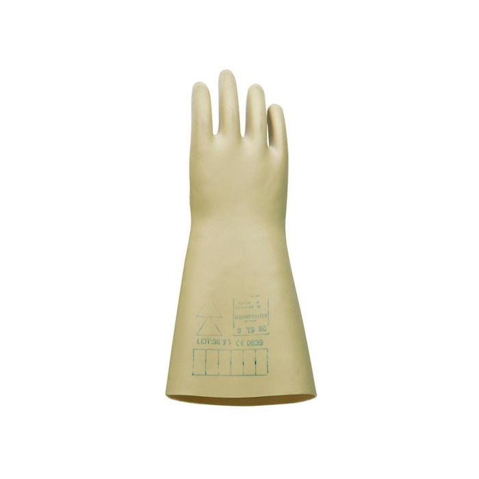 Guantes Faru Latex Aislante Proteccion Electrica Hasta 500 Voltios Clase 00 Talla 9 Color Beige 2