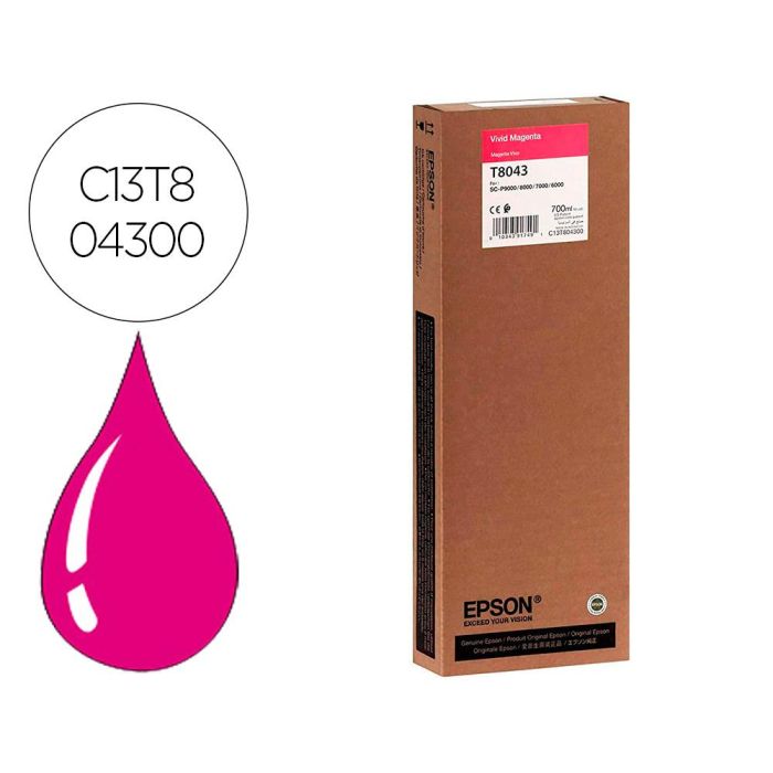 Ink-Jet Epson Gf Surecolor Serie Sc-P Vivid Magenta Ultrachrome Hdx-Hd 700 mL