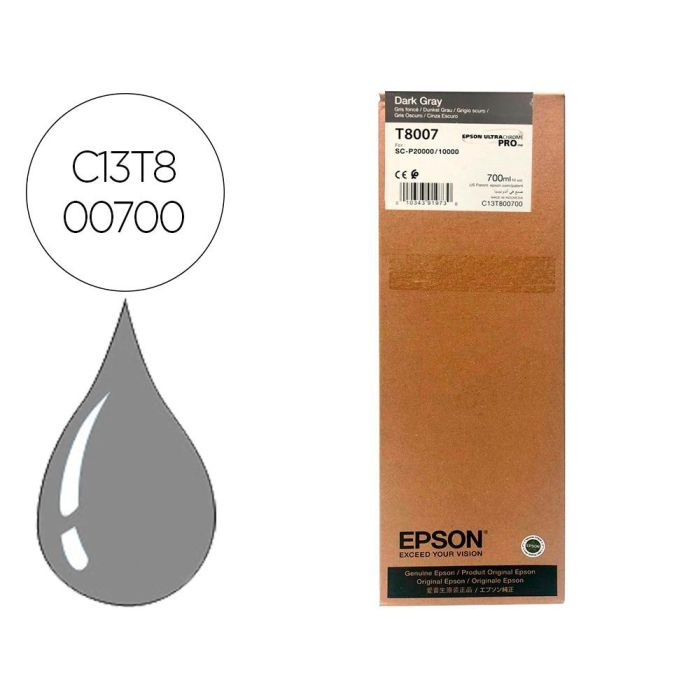 Ink-Jet Epson Singlepack Dark Gray T800700 Ultrachrome Pro 700 mL