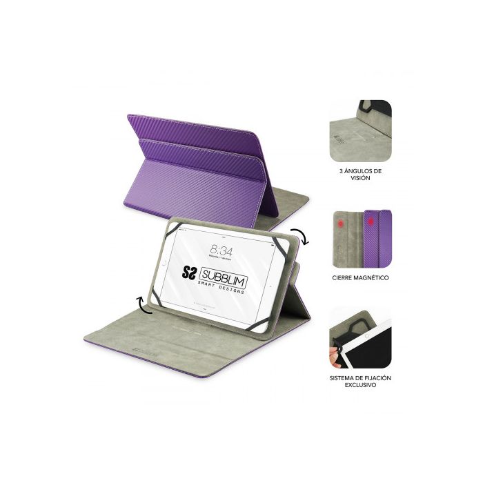 SUBBLIM Funda Tablet Rotate 360 Executive Case 10,1" Purple 1