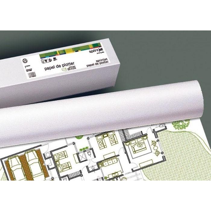 Fabrisa Rollo de papel para plotter 914x45x50 100 gr blanco opaco