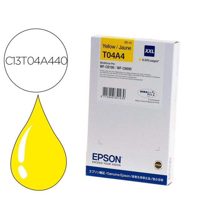 Pack de Tinta y Papel Fotográfico Epson C13T04A44N Amarillo