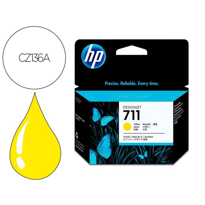 Hp Tinta Amarillo Designjet T120-T520 - Nº711 Pack 3