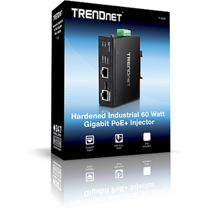 Inyector PoE Trendnet TI-IG60 1000 Mbit/s Negro 1