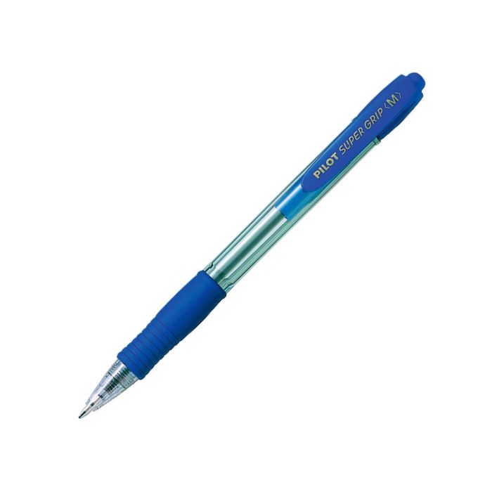 Boligrafo Pilot Super Grip Azul Retractil Sujecion De Caucho Tinta Base De Aceite En Blister De 2 Unidades 2