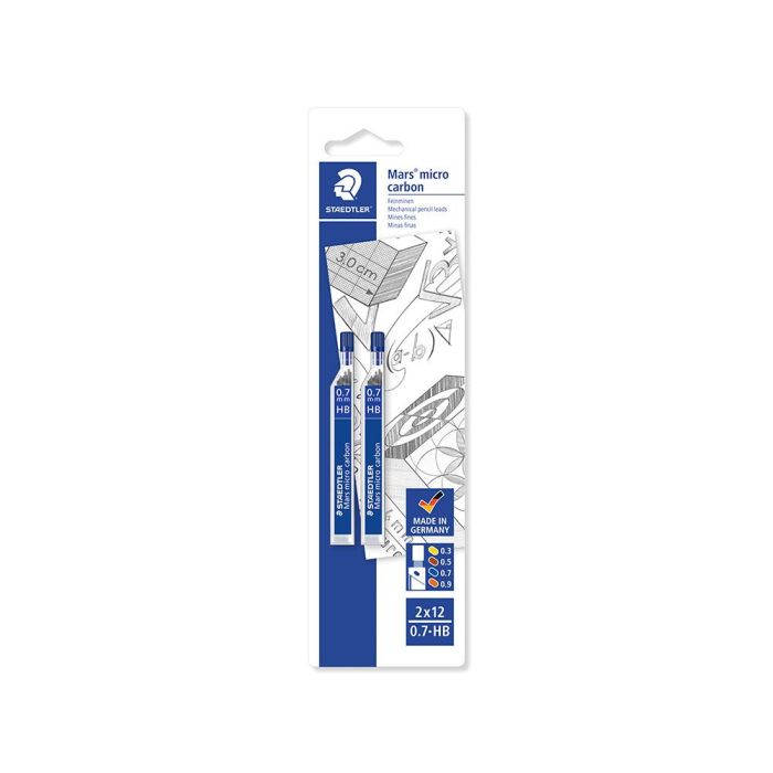 Minas Staedtler Mars Micro Grafito 0,7 mm Hb Tubo Con 12 Unidades Blister De 2 Unidades 5