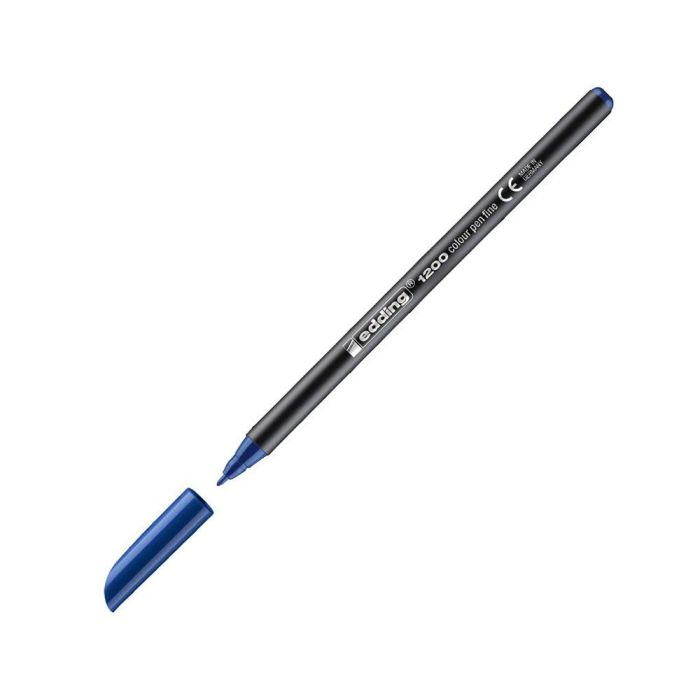 Rotulador Edding Punta Fibra 1200 Azul N.3 Punta Redonda 0.5 mm Blister De 2 Unidades 2