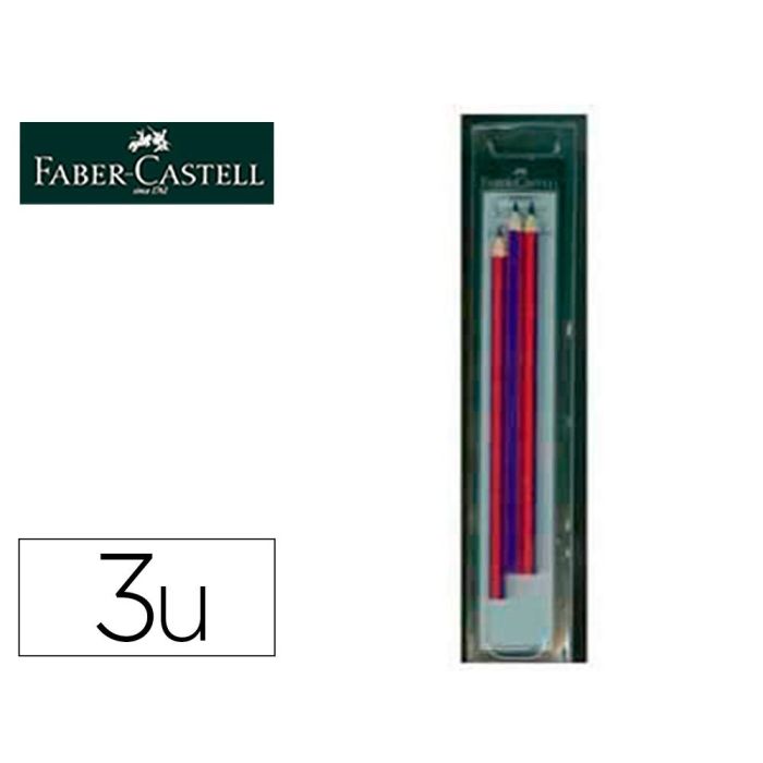 Lapices Bicolor Fino Faber Castell 2160-Rb Hexagonal Rojo-Azul Blister De 3 Unidades