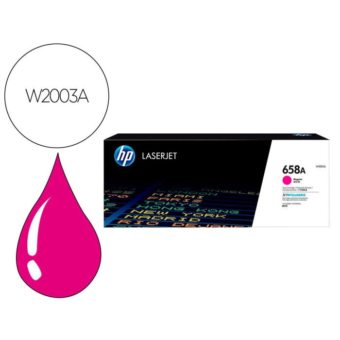 HP Cartucho de tóner Original LaserJet 658A magenta