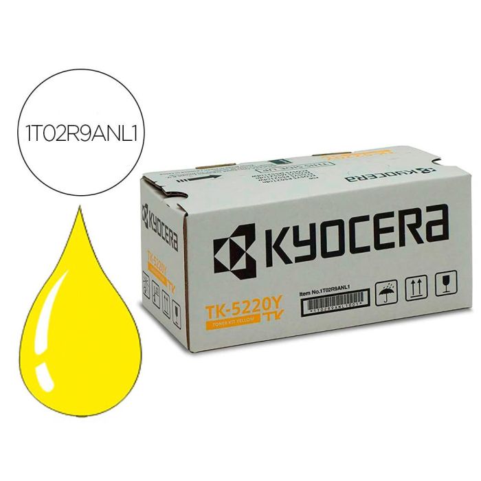 Toner Kyocera Mita Tk-5220Y Amarillo Ecosys M5521Cdw, Ecosys M5521Cdn 1200 Pag