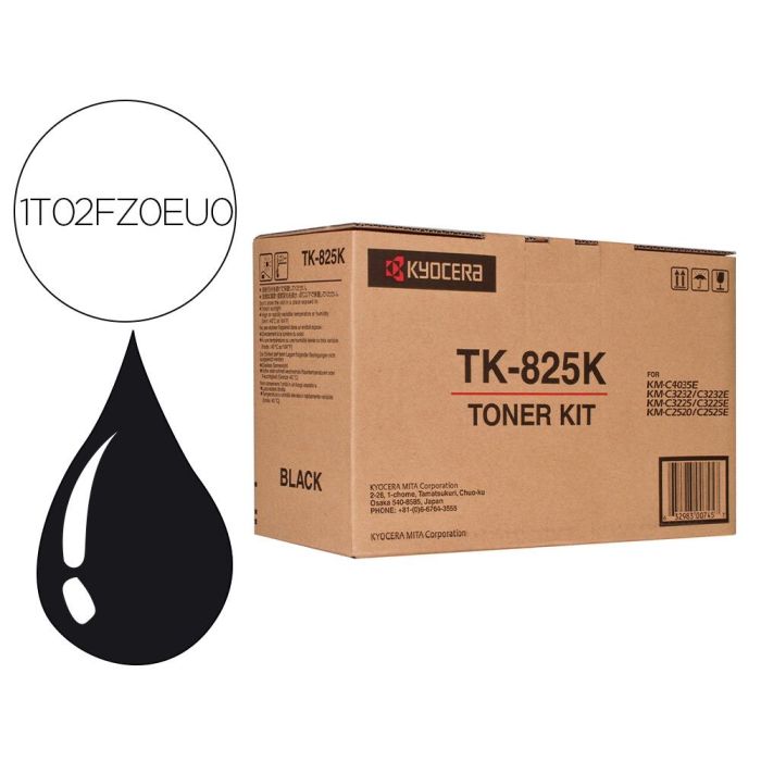 Toner Kyocera -Mita Km-C2520 - 3225 - 3232 Tk825K Negro