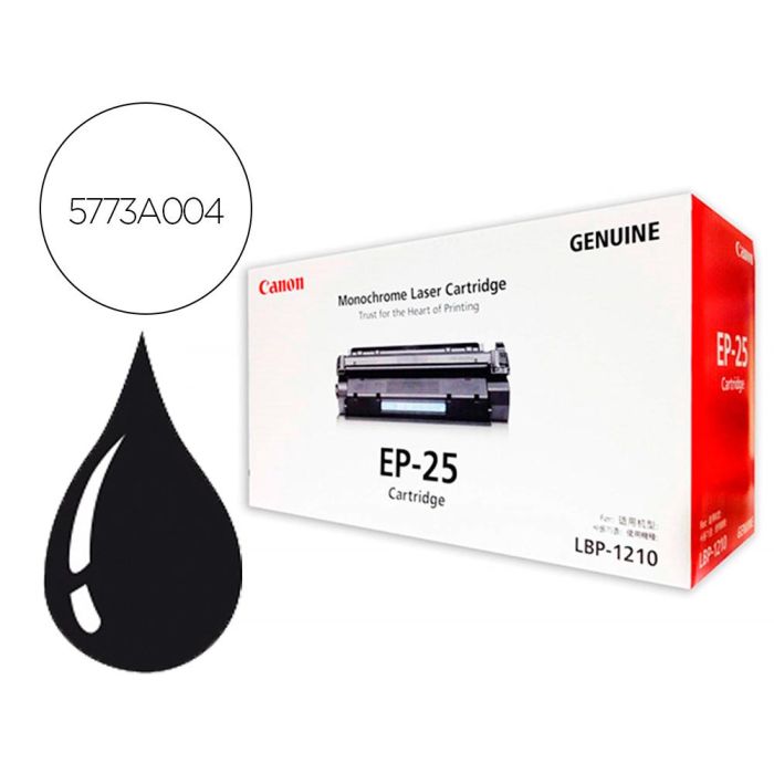 Canon Toner Laser Negro Ep 25 2500 Paginas Lbp 1210