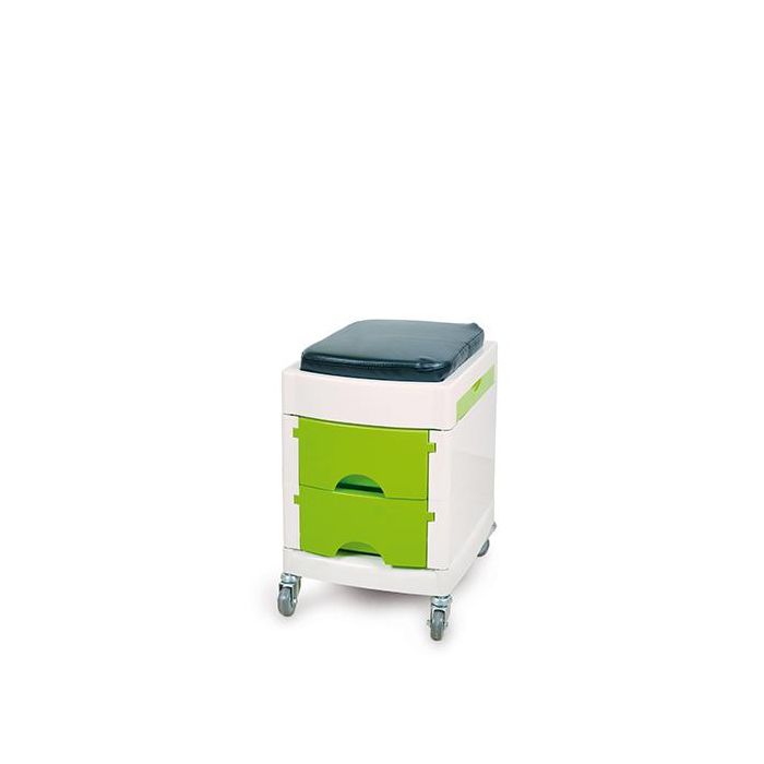 Carrito de Pedicura Ania Feet Verde con Bandeja Extraíble y 2 Cajones - Bifull Carrito de Pedicura Ania Feet Verde con Bandeja Extraíble y 2 Cajones - Bifull