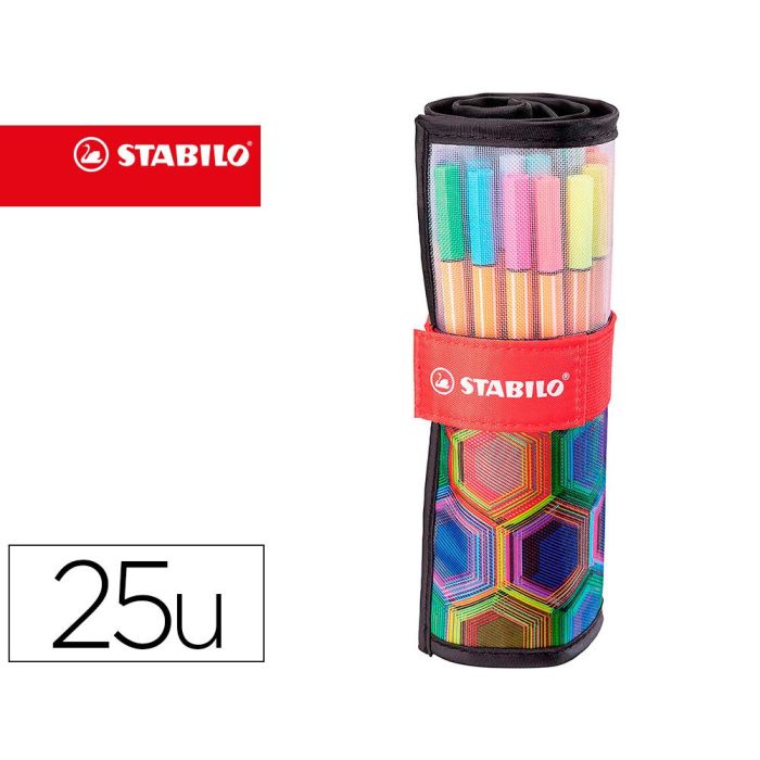 Stabilo Rotuladores Point 88 C-Surtidos Estuche Rollerset Amarillo Brillante 25 Ud