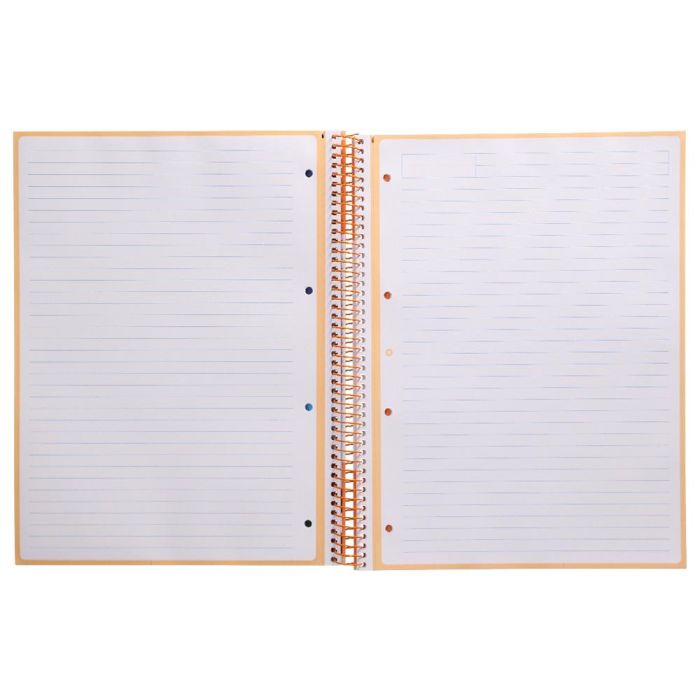 Cuaderno Espiral A4 Micro Antartik Tapa Forrada80H 90 gr Horizontal 1 Banda 4 Taladros Color Peach 1